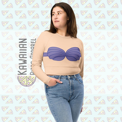 RUSH ORDER: Ariel Inspired Recycled long-sleeve crop top