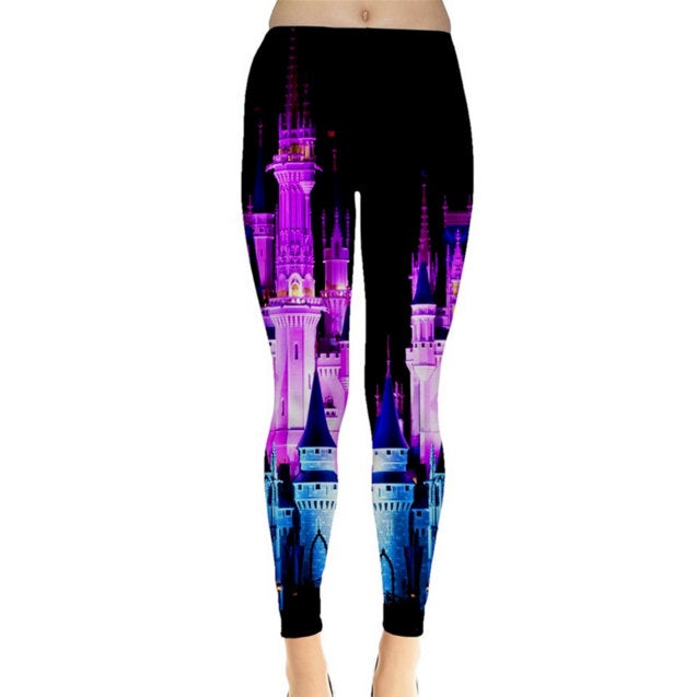 Cinderella Castle Nighttime Inspired Leggings